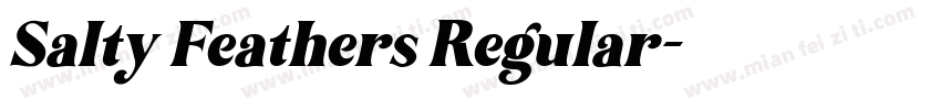 Salty Feathers Regular字体转换